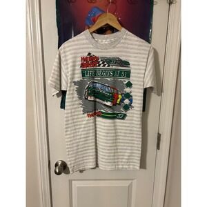 Vintage Harry Gant Life Begins at 51 NASCAR Racing T-Shirt Miller Skoal Bandit M